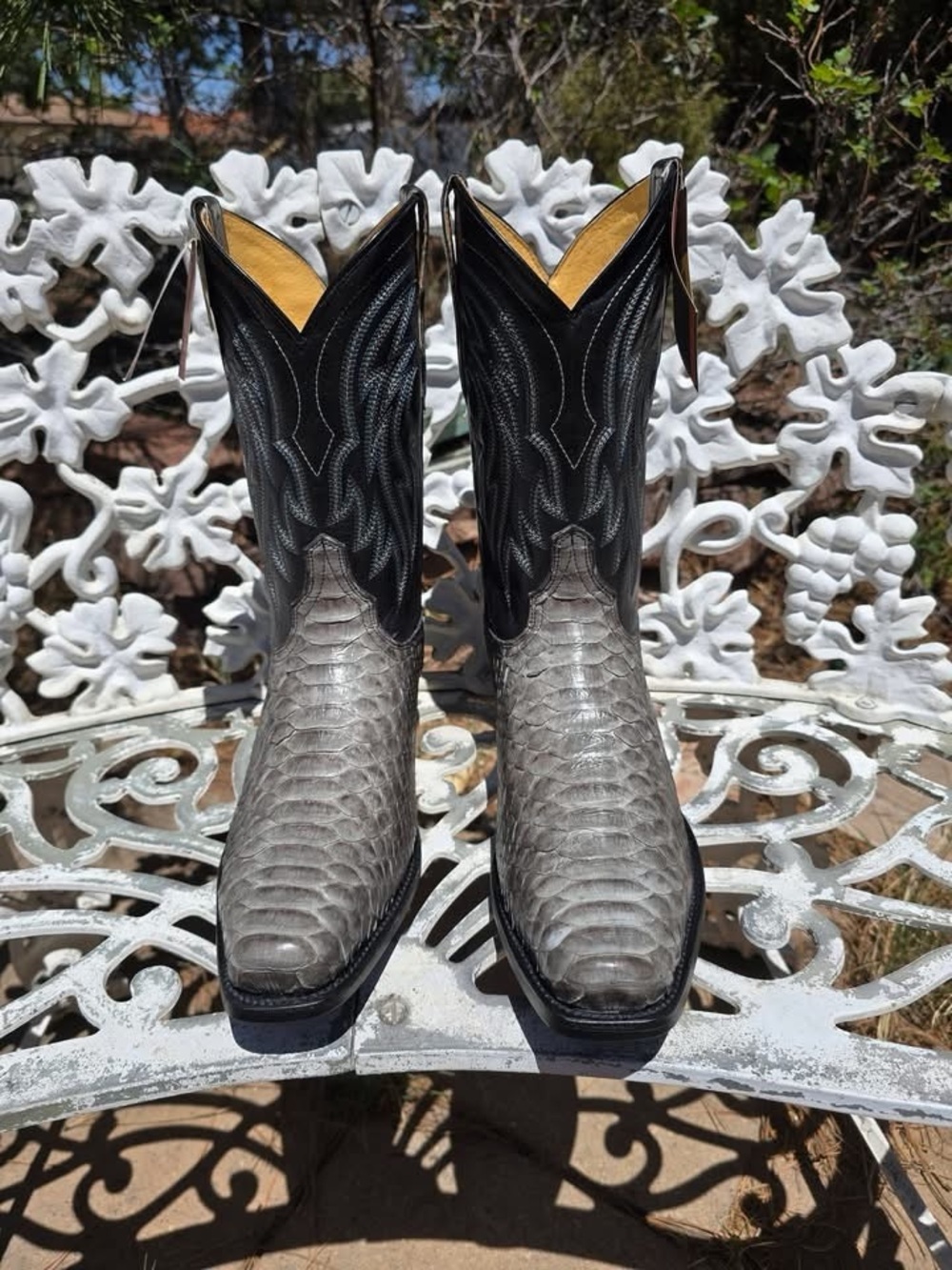 Python Cowboy Boots Roper Brand 10 D - Picture 6 of 9